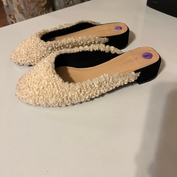 Top Shop Georgia Shearling Mules size 8 - Picture 6 of 13